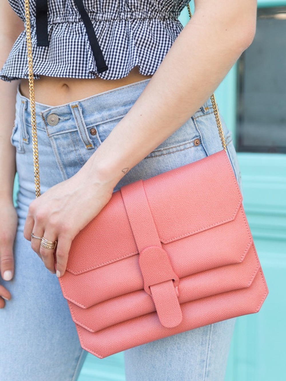 Senreve Hot Pink Covertible Leather Crossbody/clutch-Excellent condition